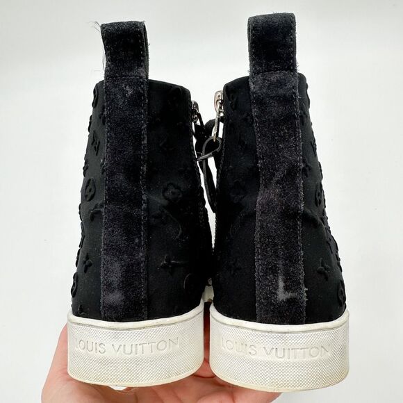 Louis Vuitton Monogram Hightop Stellar Black Sneaker Size 39, 9 - Picture 10 of 13